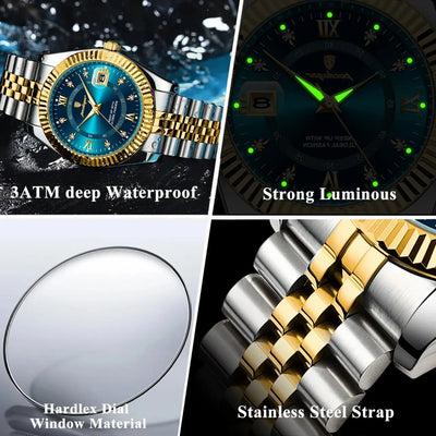 100% Original Waterproof Poedagar 910 Model Fashion Watch for Men.