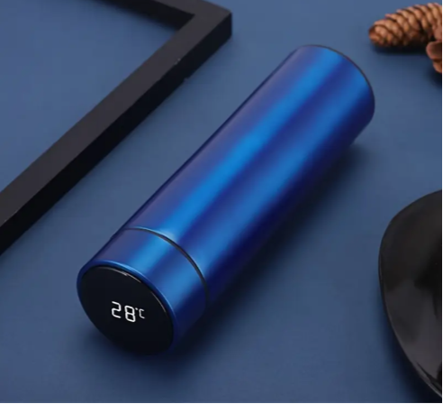 Insulated 304 Stainless Steel Smart Temperature Display Touch Water Cup, Straight Body, with LED Display
