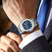 Classic Stainless Steel Square Men Wristwatches Quartz Date Poedagar Watch for Men Reloj Poedagar